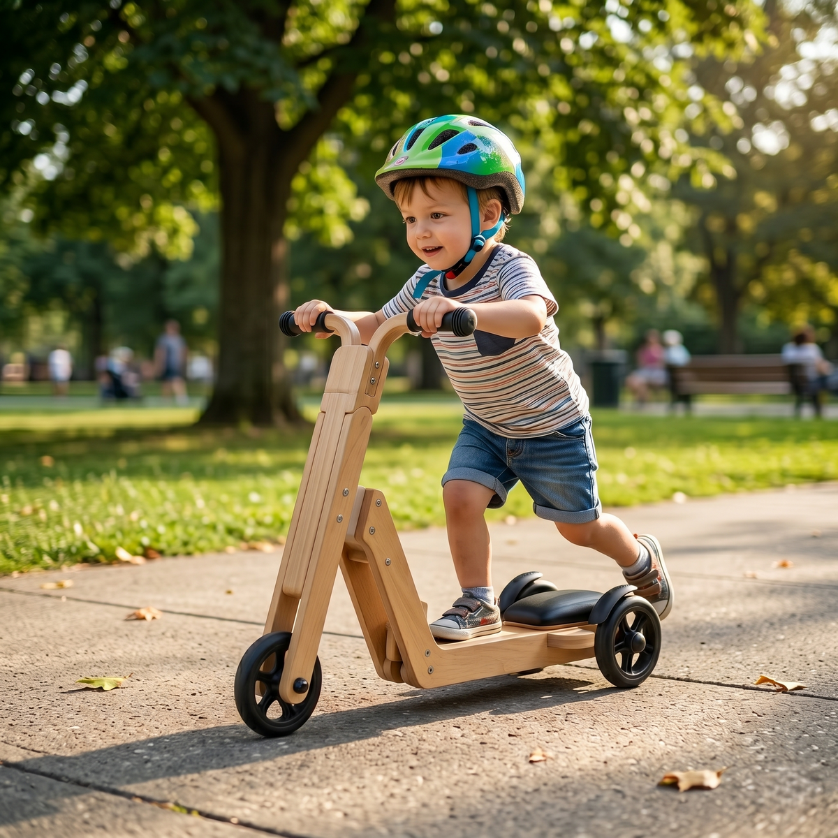 Avenlur Juneberry 2-in-1 Wooden Ride-On & Scooter for Toddlers – FSC-Certified Wood