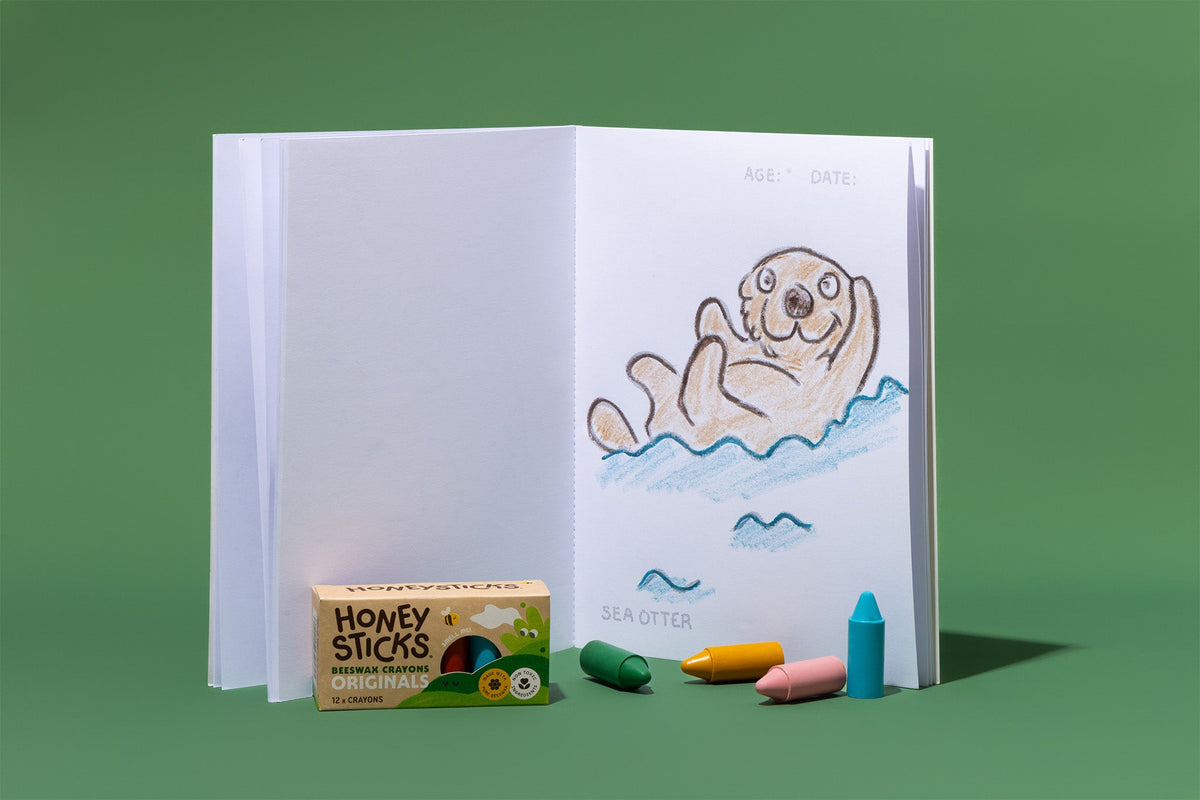 Honeysticks Toddler's First Coloring Book – Endangered Animals, 40 Pages, Recycled Paper