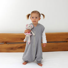 Load image into Gallery viewer, 2-LAYER MERINO WOOL SLEEP SACK WITH OPEN LEGS - silver gray
