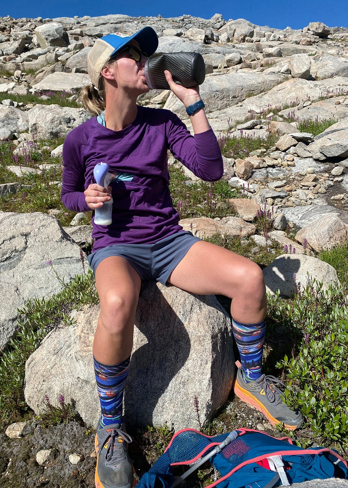 Women's Nursing Long Sleeve Baselayer Long Sleeve Shirt - 100% Merino Wool