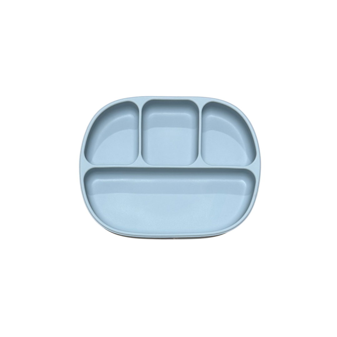 Calla and Friends 4-Section Suction Plate | Food-Grade Silicone Divided Plate for Toddlers