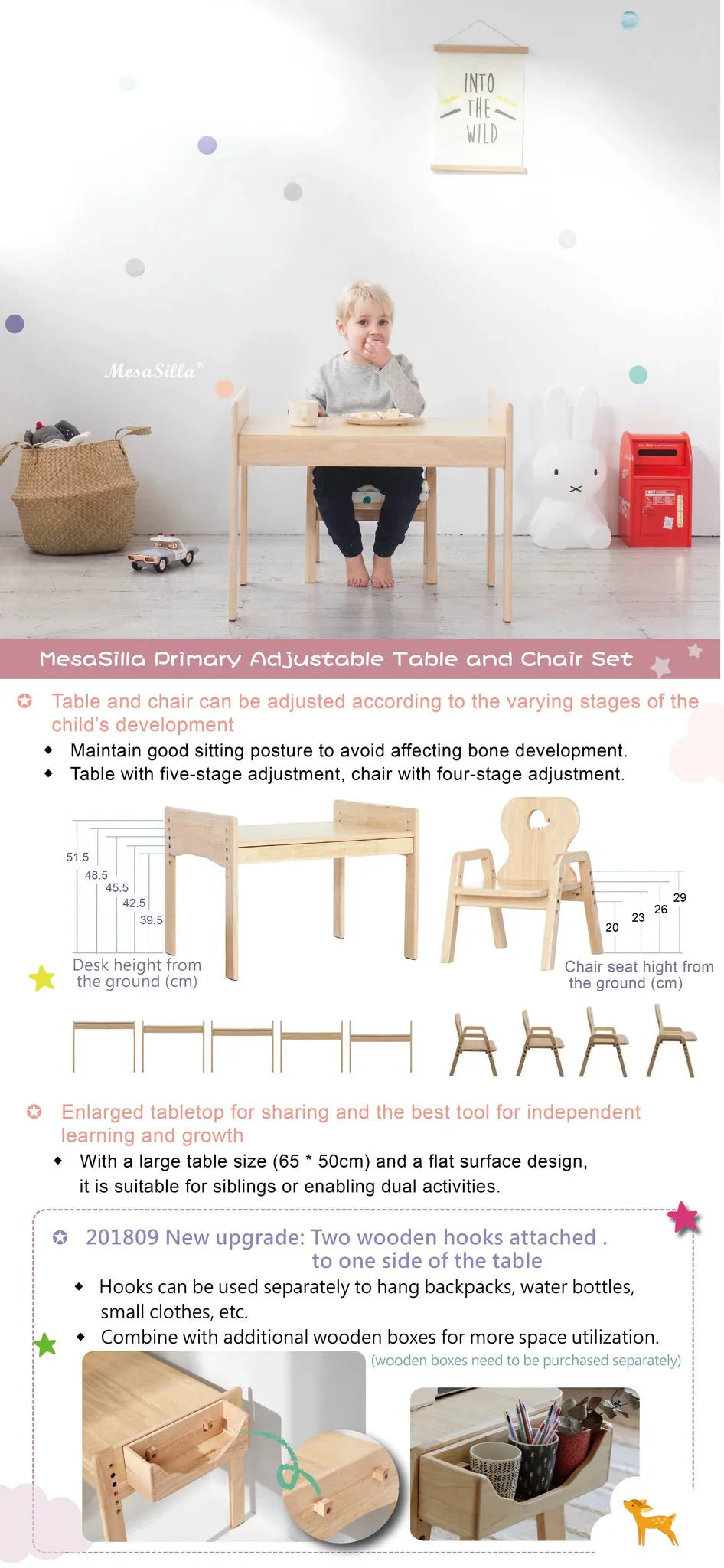 Mesasilla Primary Adjustable Table - Thumbnail 5