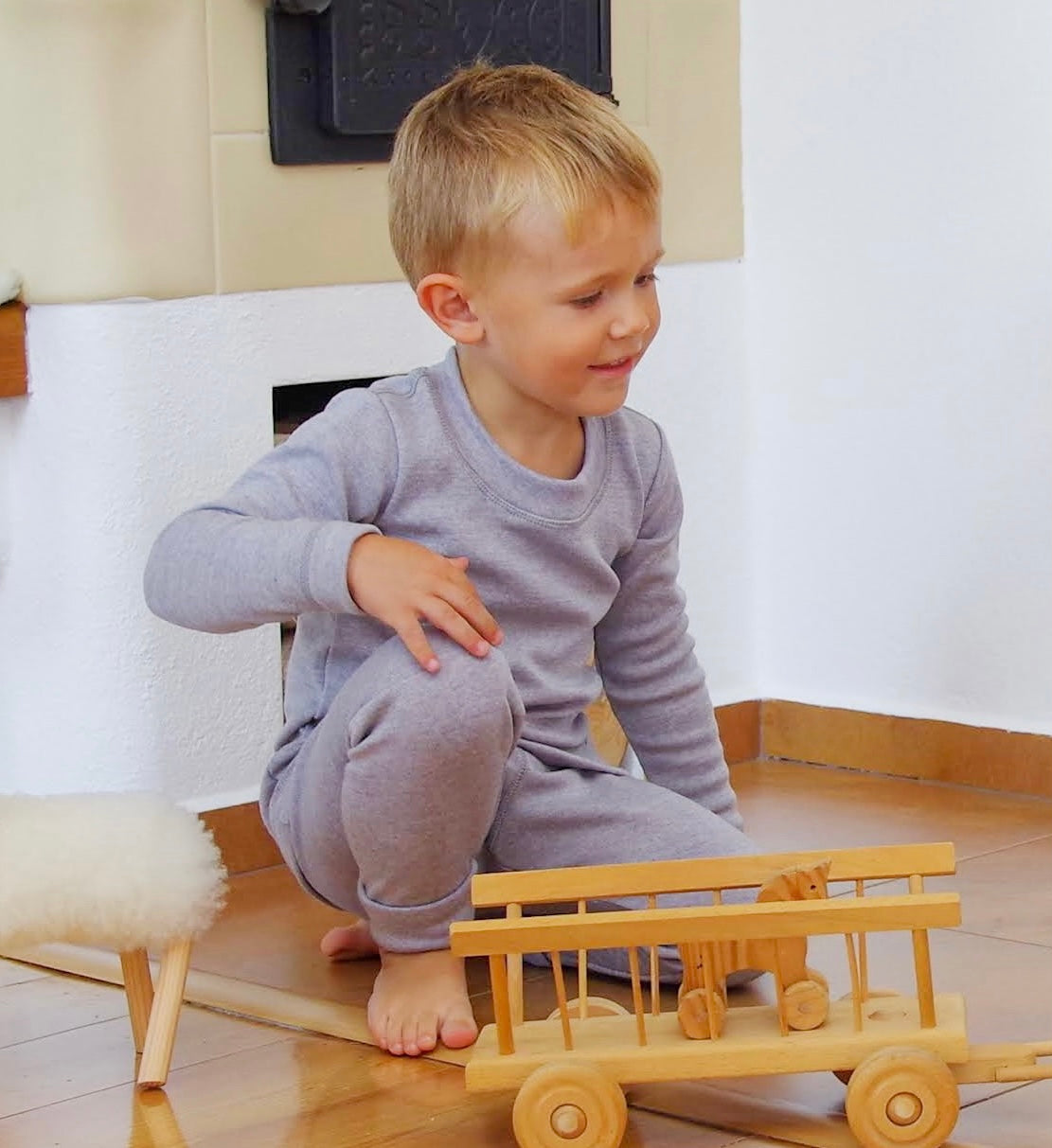 Merino Thermal Base-layer Set  - silver gray