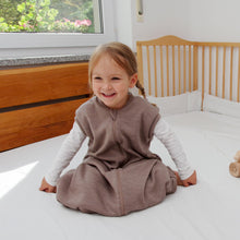 Load image into Gallery viewer, 2-LAYER MERINO WOOL SLEEP SACK WITH OPEN LEGS - mele beige
