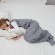 Load image into Gallery viewer, 2-LAYER MERINO WOOL SLEEP SACK WITH OPEN LEGS - silver gray
