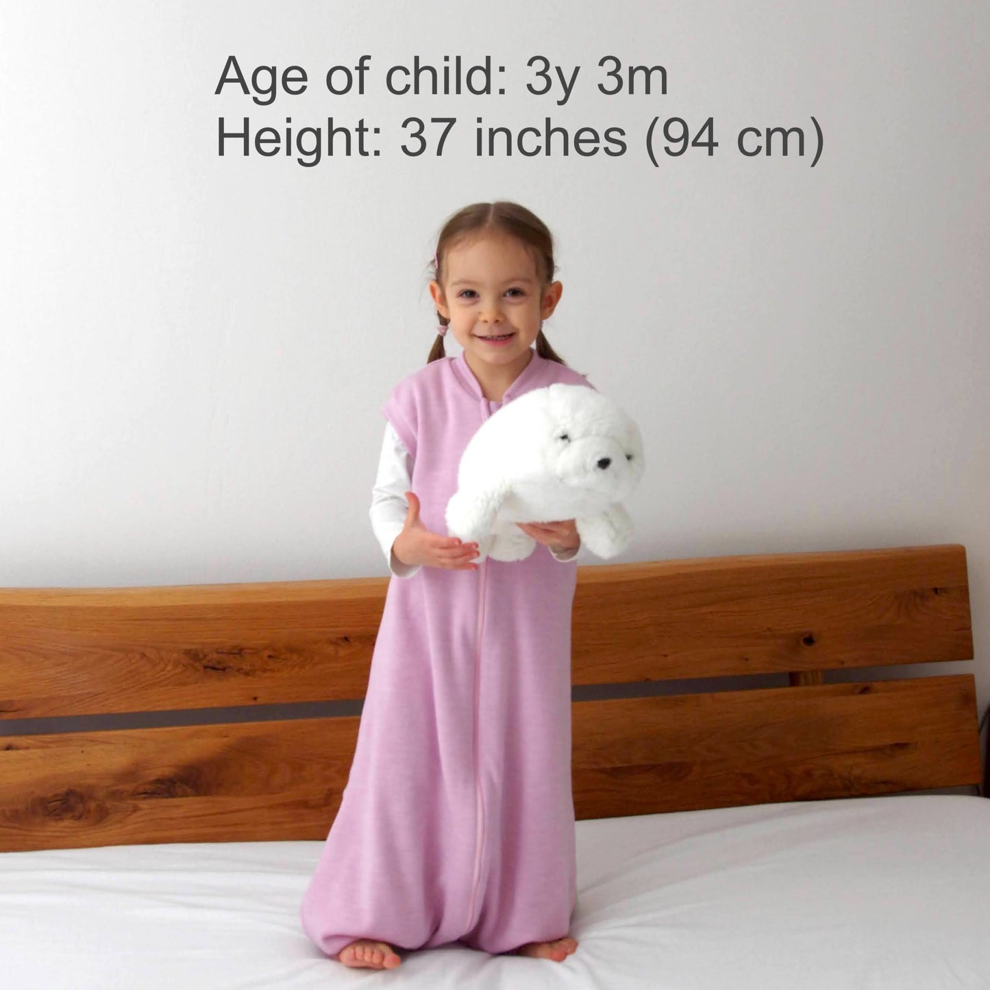 2-LAYER MERINO WOOL SLEEP SACK WITH OPEN LEGS - rose pink