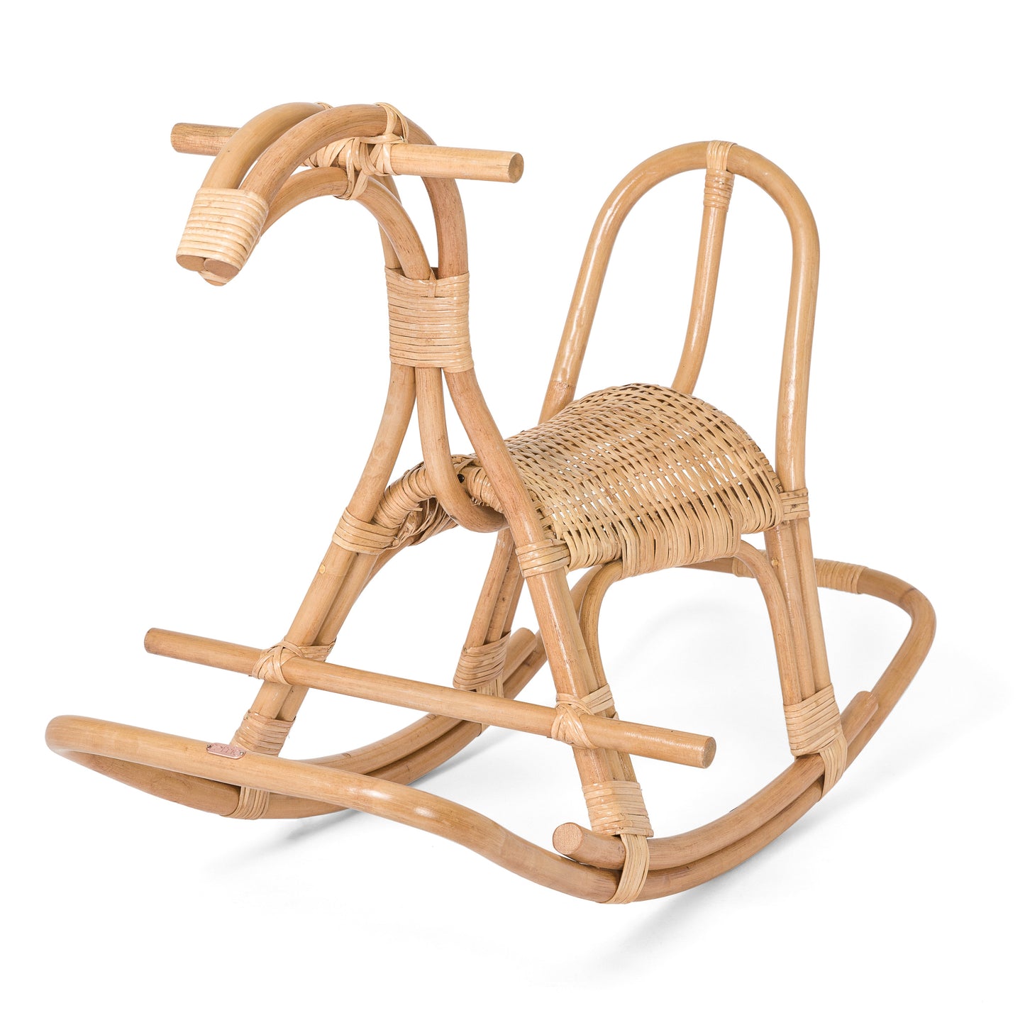 Poppie Toys Natural Rattan Rocker | Sustainable and Non-Toxic Toddler Ride On