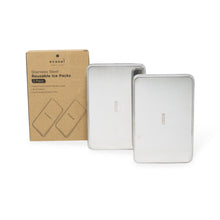 Load image into Gallery viewer, Ecozoi Stainless Steel Freezer PACKS FOR LUNCH Boxes and Lunch Bags, 2 Pack
