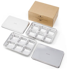 Load image into Gallery viewer, Ecozoi STAINLESS STEEL ICE CUBE TRAYS, 12 Large Cubes, 2 PACK
