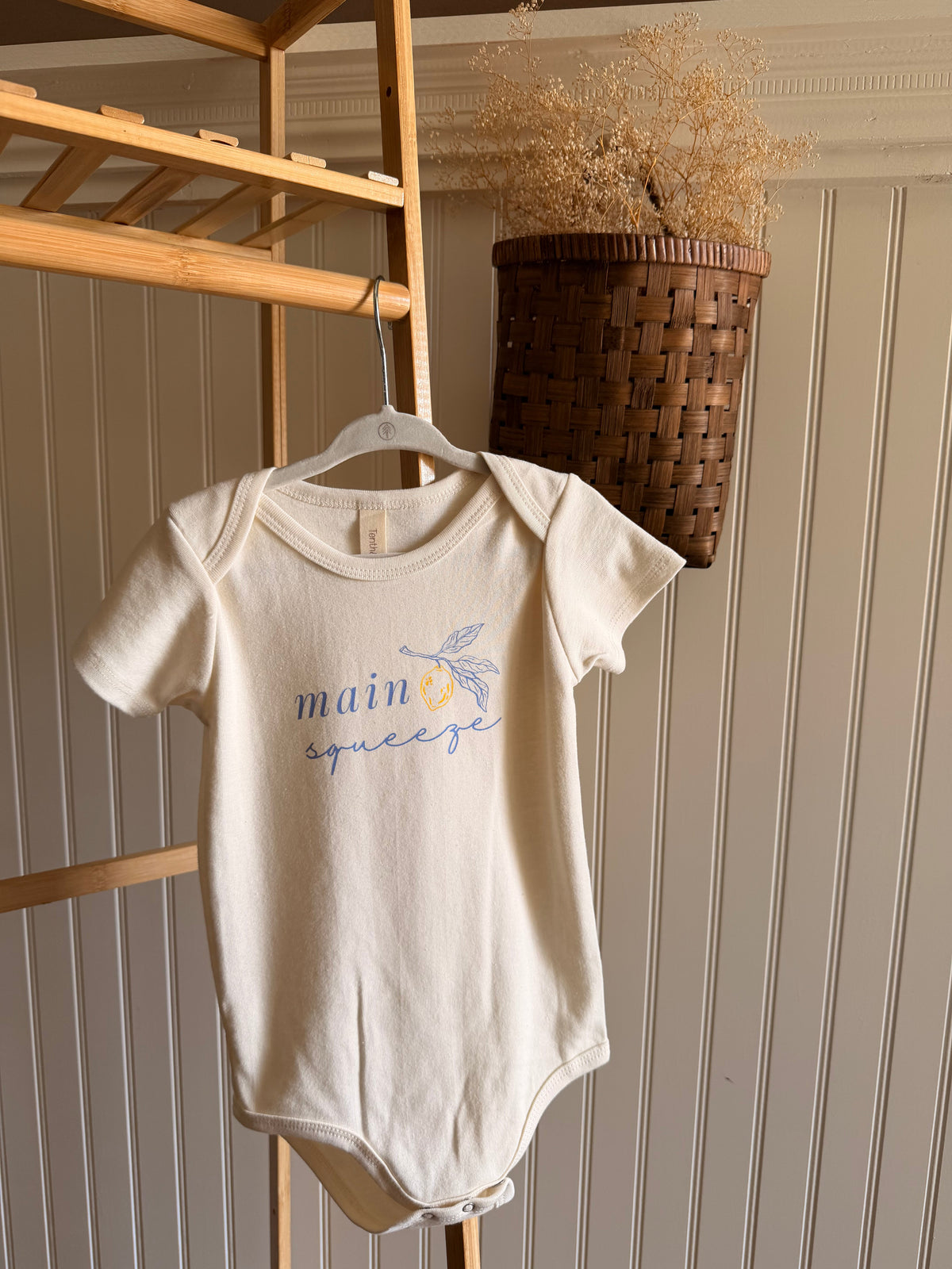 Main Squeeze Organic Cotton Baby Bodysuit – Short Sleeve, 0–24M