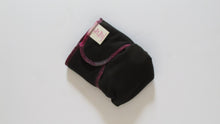 Load image into Gallery viewer, Black Flex-Fit Winged Perfect fit Preflat (WPFP) Organic Cloth Diapers (Set of 3)
