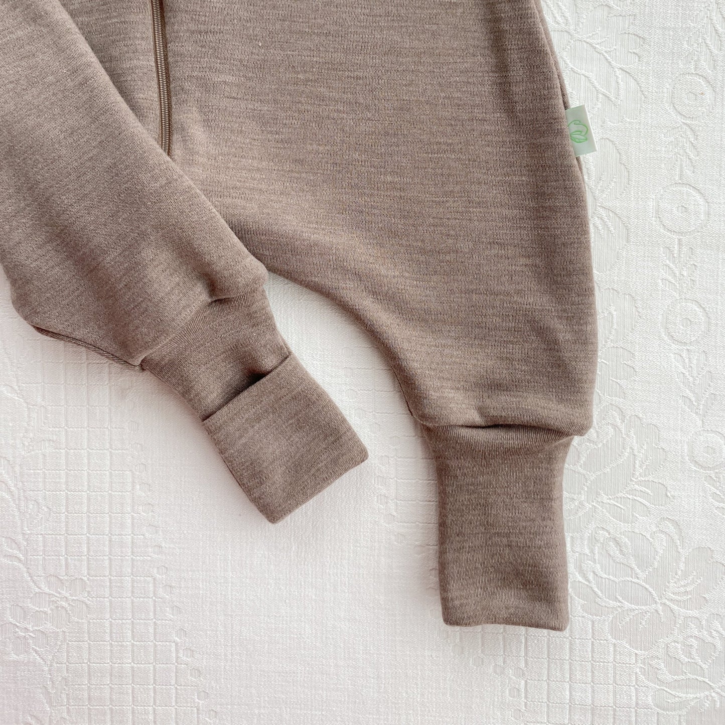 2-LAYER MERINO WOOL SLEEP SACK WITH OPEN LEGS - mele beige