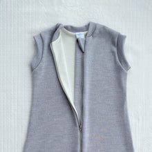 Load image into Gallery viewer, 2-LAYER MERINO WOOL SLEEP SACK WITH OPEN LEGS - silver gray
