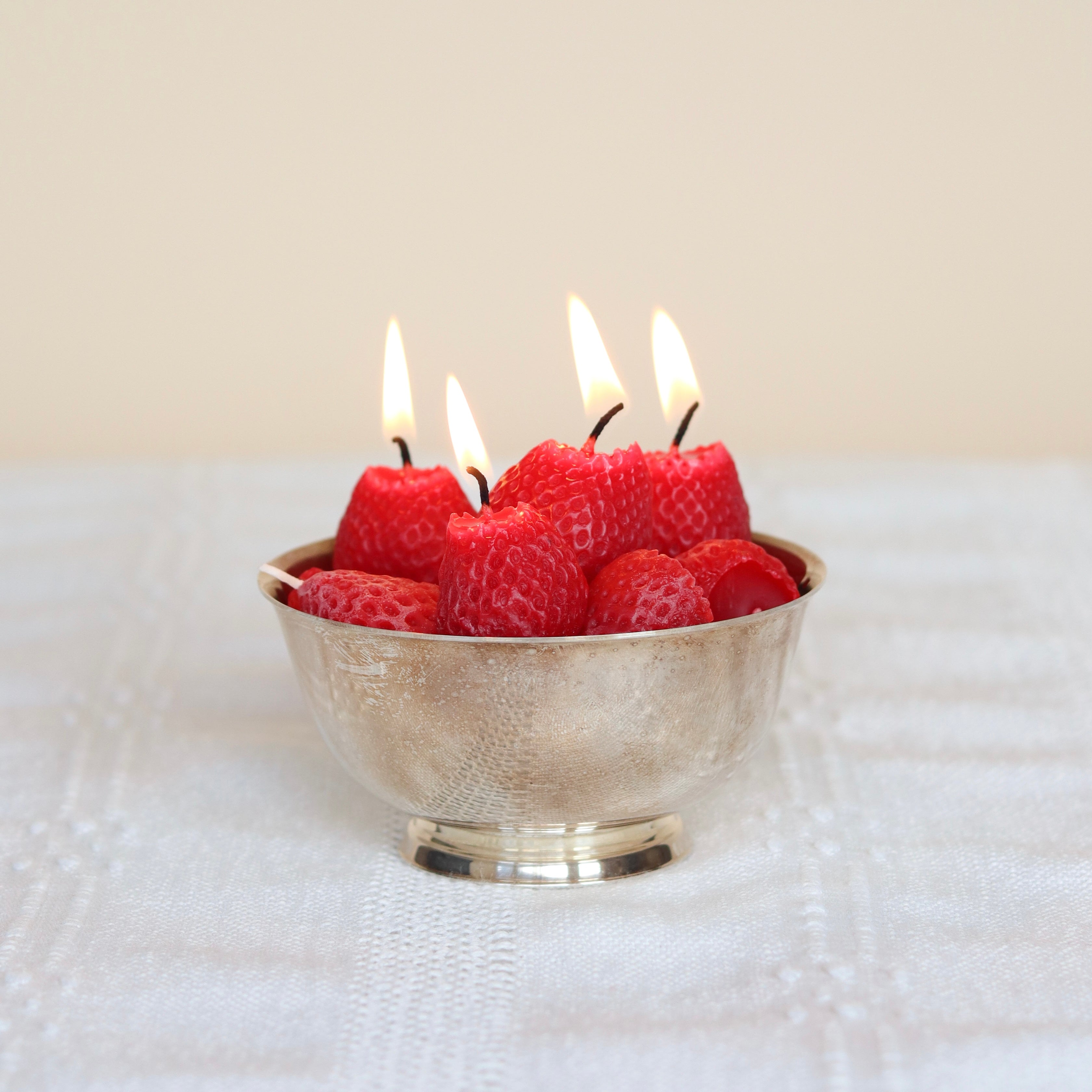 Beeswax Strawberry Birthday Candles by Happy Organics - Thumbnail 4