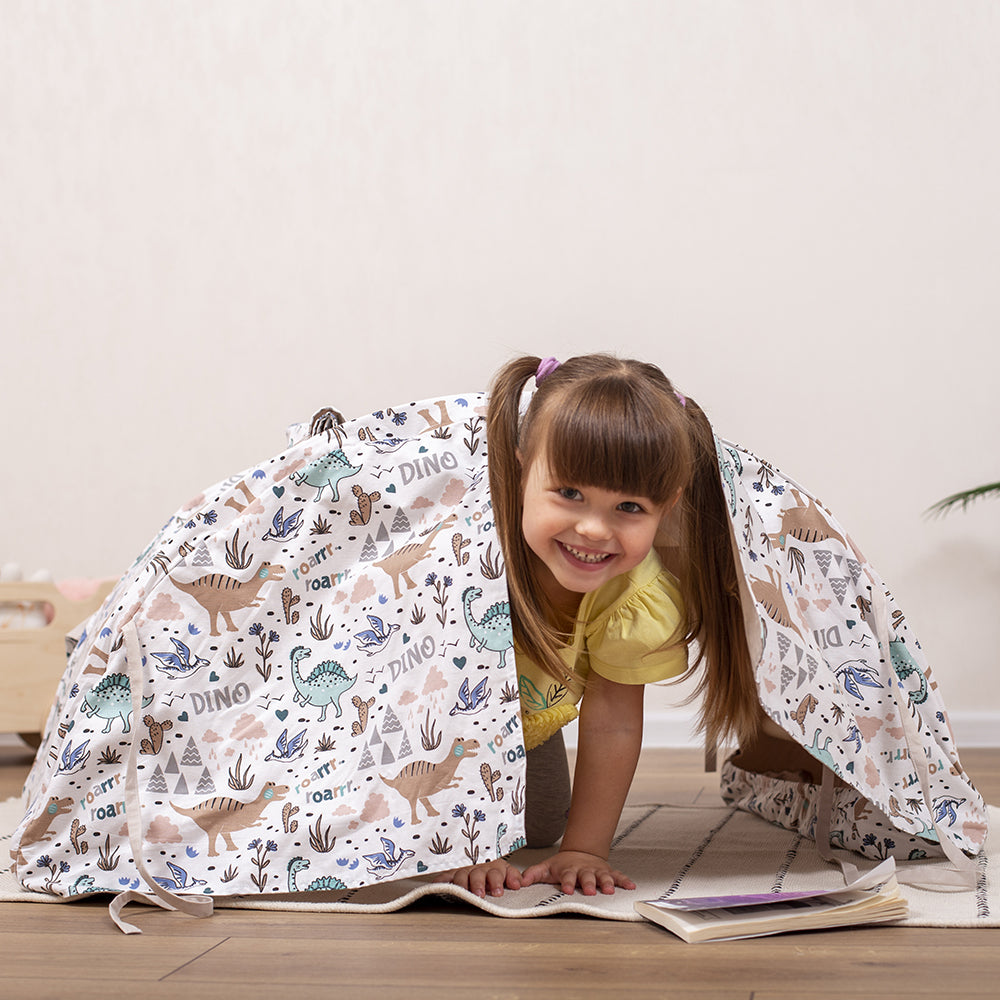 Wood and Hearts Eco-Friendly Wooden Large Montessori Climbing Arch with Cushion or Tent