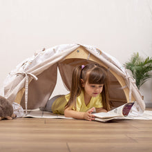 Load image into Gallery viewer, Wood and Hearts Eco-Friendly Wooden Large Montessori Climbing Arch with Cushion or Tent
