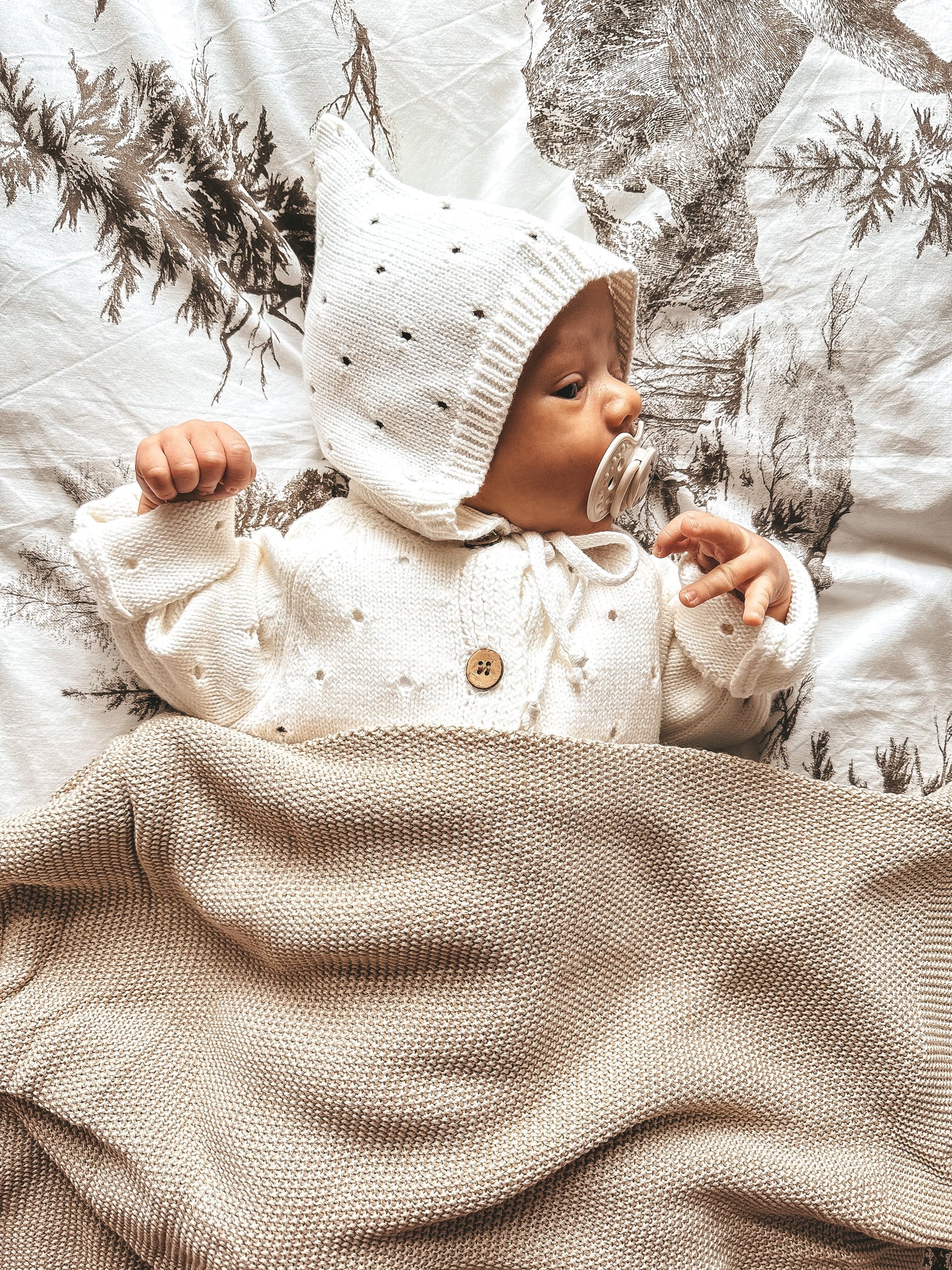 Luca + Luna Bring Me Home Organic Knit Coming Home Outfit | Cloud Bundle White