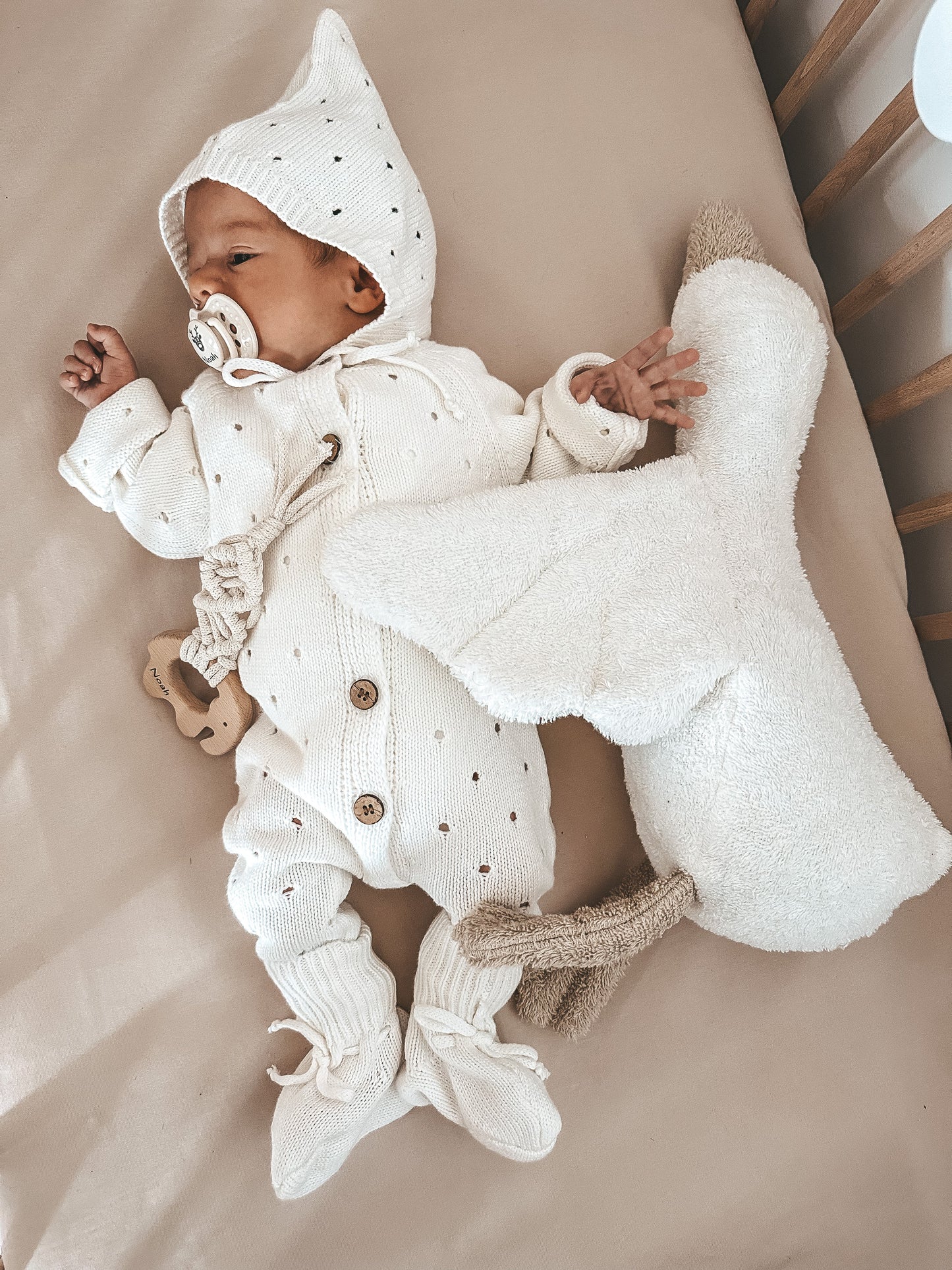 Luca + Luna Bring Me Home Organic Knit Coming Home Outfit | Cloud Bundle White