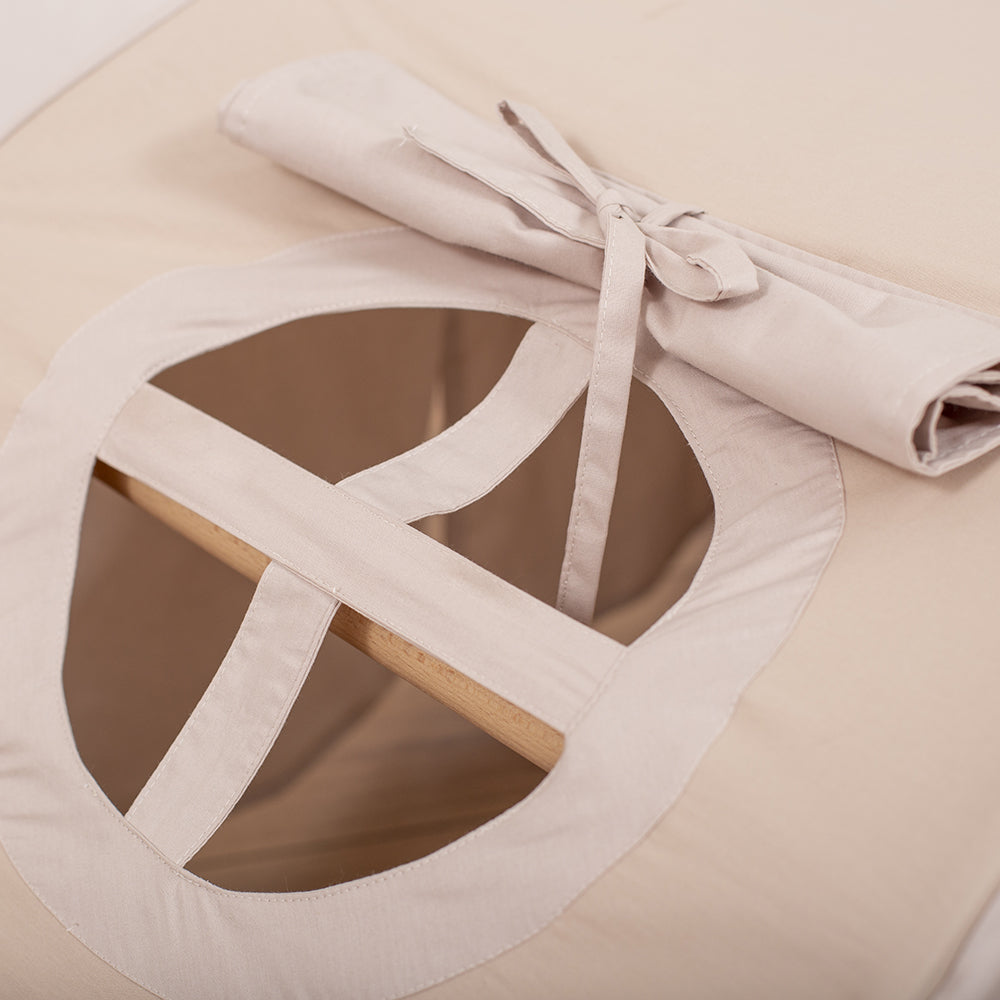 Wood and Hearts Eco-Friendly Wooden Large Montessori Climbing Arch with Cushion or Tent