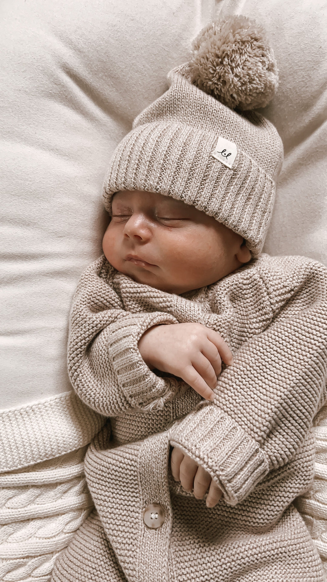 Luna + Luca Classic Purl Organic Cotton Knit Baby Jumpsuit