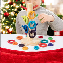 Load image into Gallery viewer, 12 Dowels Sorting Helper Tree with 24 Building Rings Set
