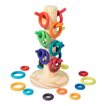 Load image into Gallery viewer, 12 Dowels Sorting Helper Tree with 24 Building Rings Set
