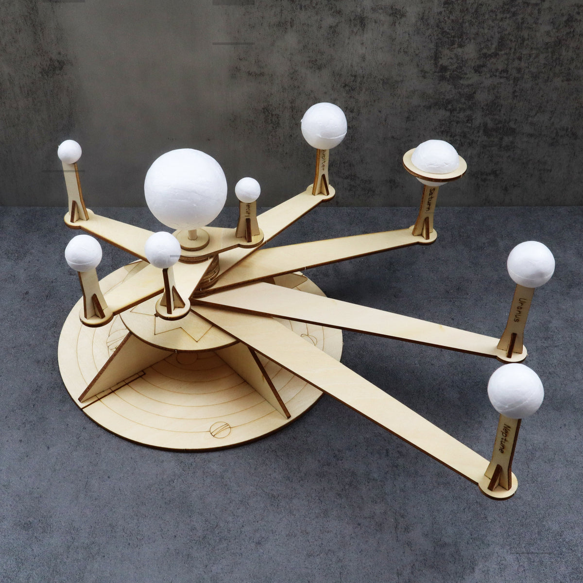 Kitsville Solar System Model DIY Kit – Wooden STEM Building Kit for Kids