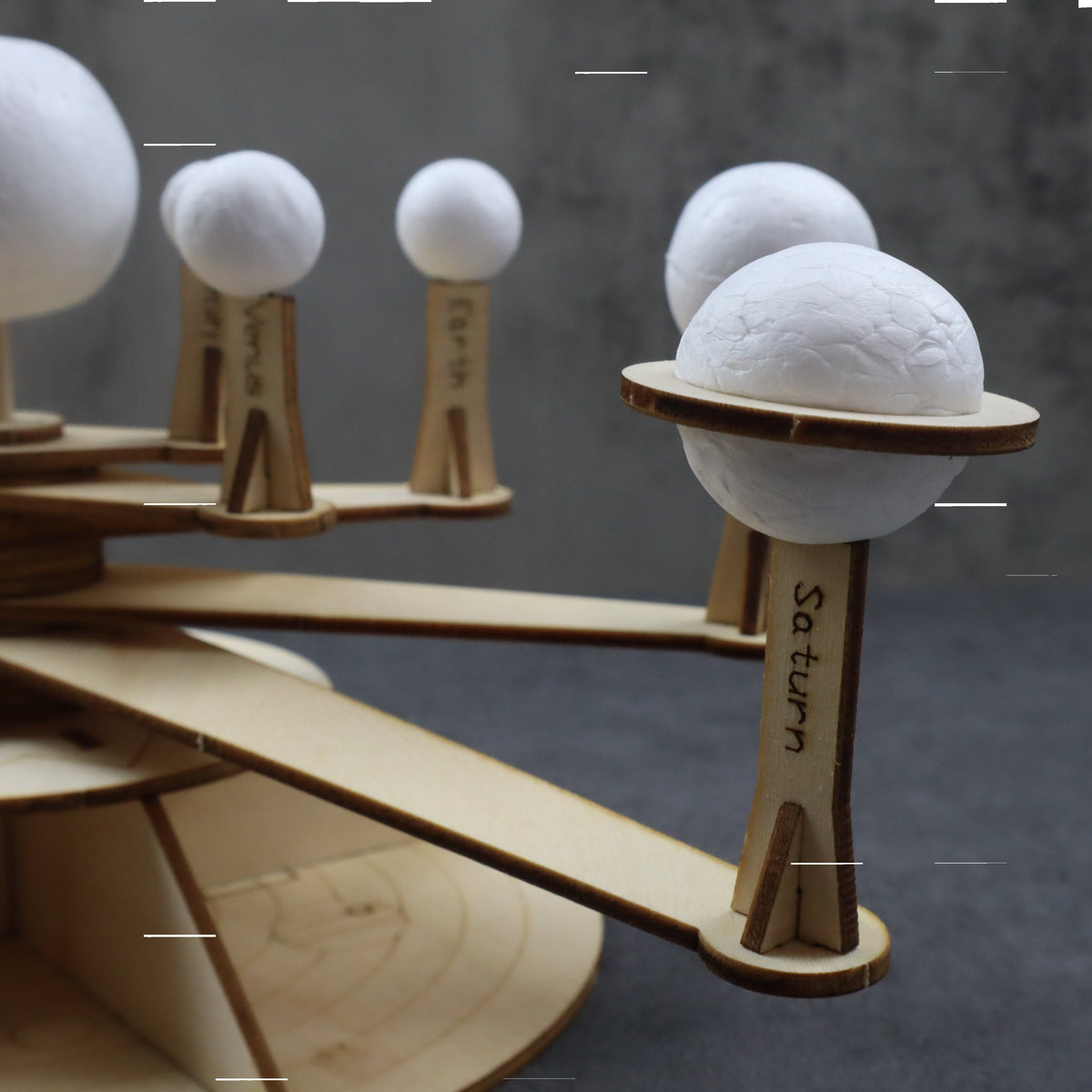 Kitsville Solar System Model DIY Kit – Wooden STEM Building Kit for Kids