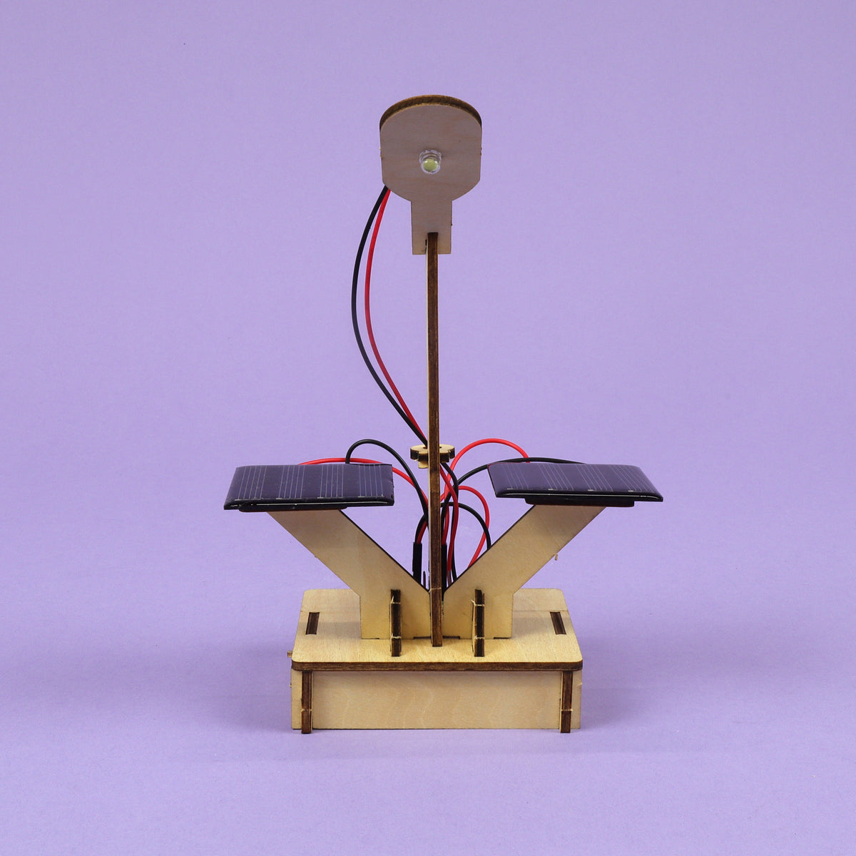 Kitsville Light-Sensitive Solar Lamp DIY Kit – Wooden STEM Building Kit for Kids 10+