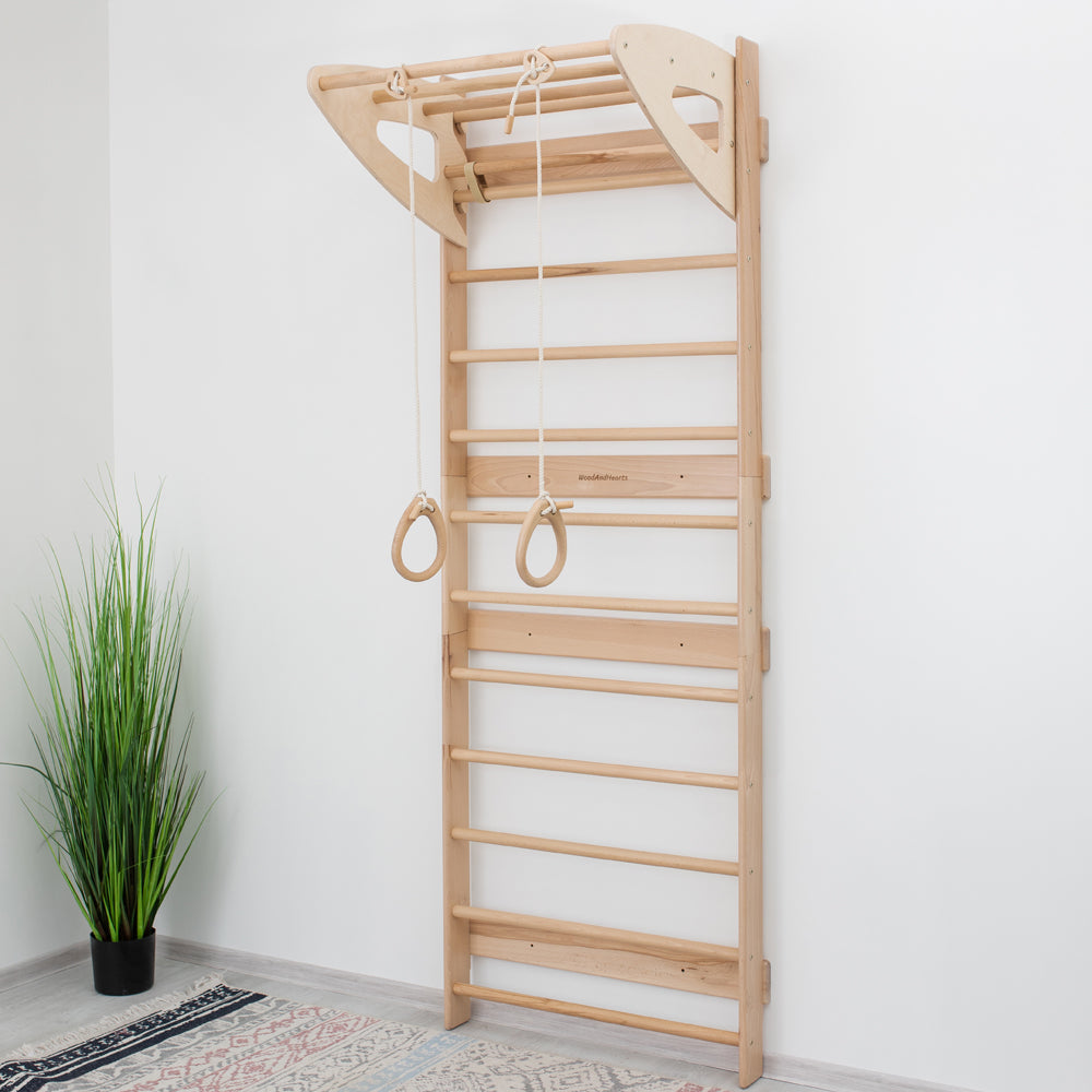 Wood and Hearts Eco-Friendly Wooden Kids' Swedish Wall