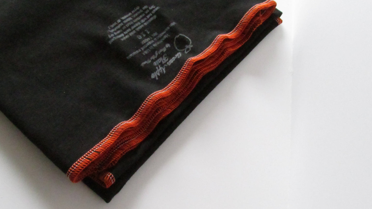 Stretchy Flat Organic Cloth Diapers in Black