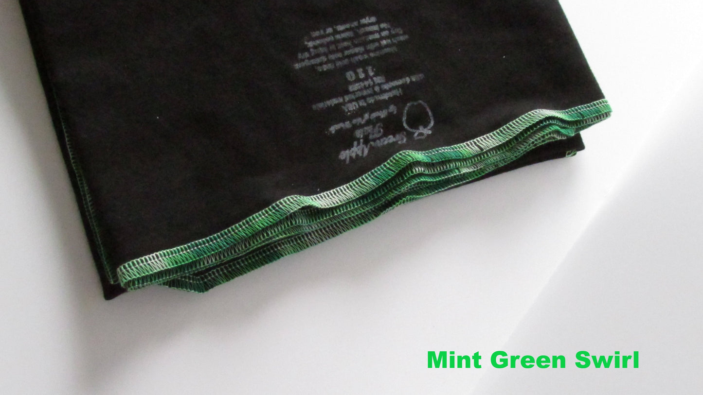 Stretchy Flat Organic Cloth Diapers in Black