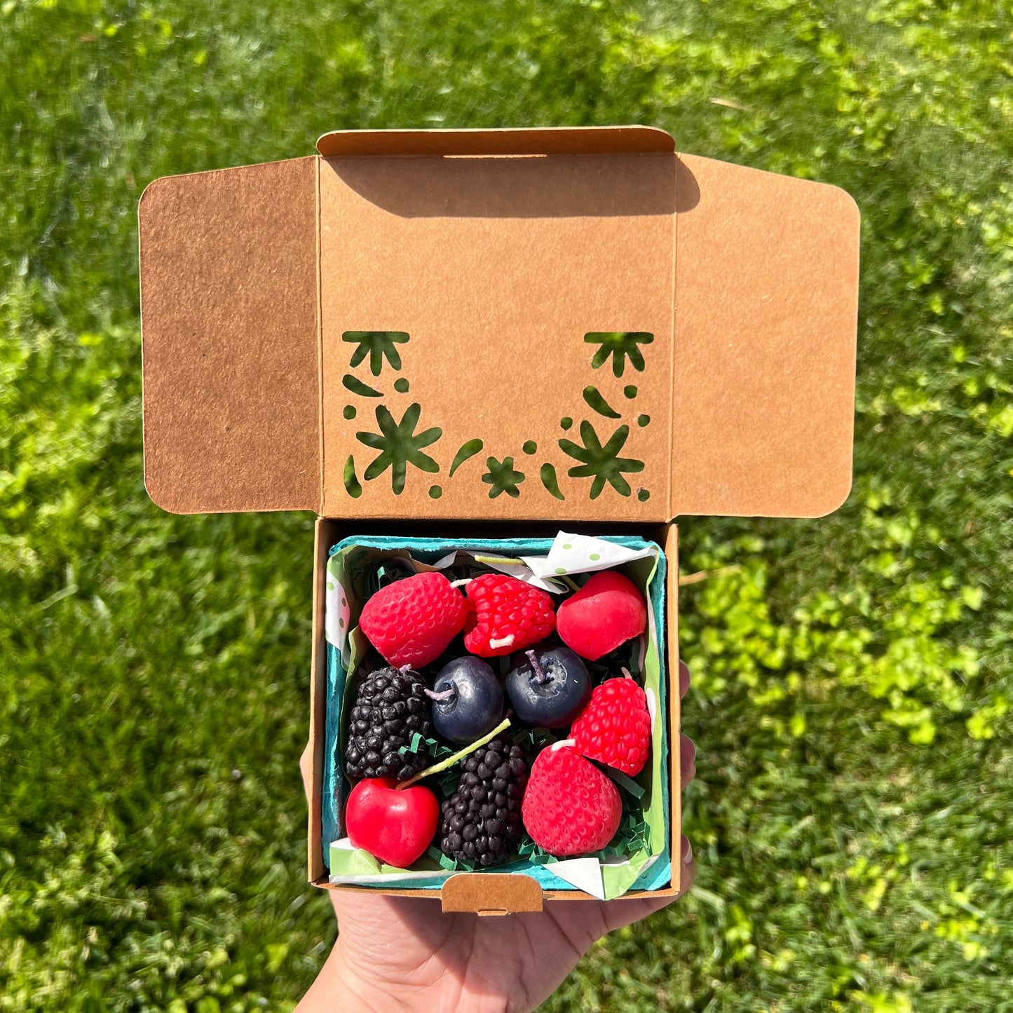 Beeswax Mixed Berry Birthday Candles