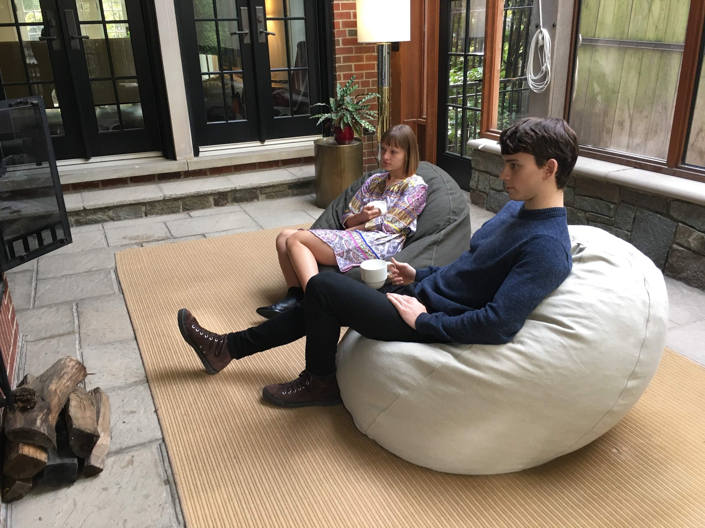 Hemp Bean Bag Chair Lounger - Thumbnail 3