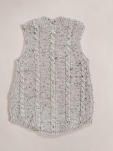 Load image into Gallery viewer, Luca + Luna Organic Cotton Cable Knit Baby Summer Romper - Black Speckle
