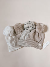Load image into Gallery viewer, Luna + Luca Pom Beanie - Beige
