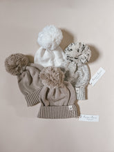 Load image into Gallery viewer, Luna + Luca Pom Beanie - Beige
