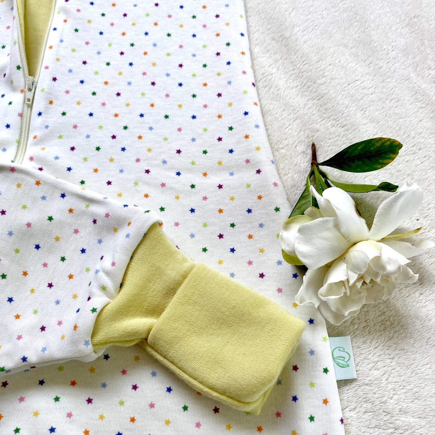 Silk & Merino Sleep Sack - lemon stardust