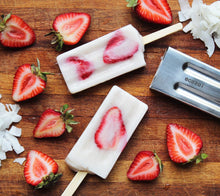 Load image into Gallery viewer, Stainless Steel Popsicle Molds, Square with Reusable Bamboo Sticks
