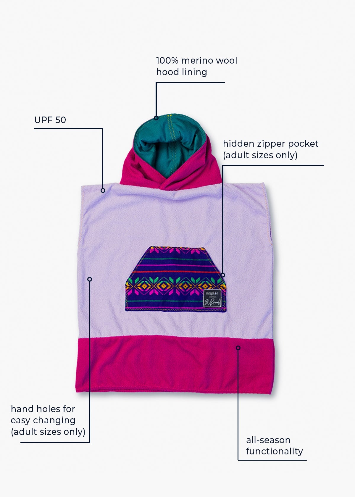 Merino Wool Towel Poncho – Iksplor x SURreal – Unisex