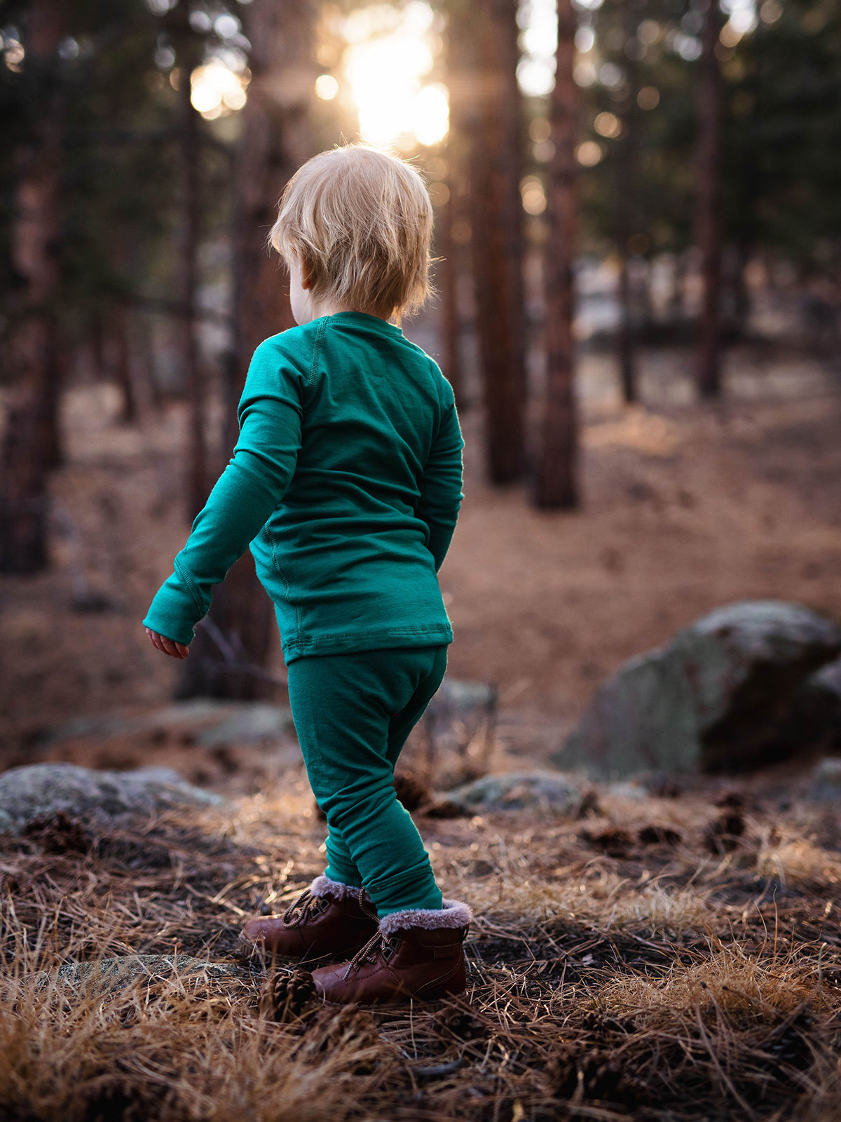 Kids Long Sleeve & Legging Set – 100% Merino Wool - Baselayer