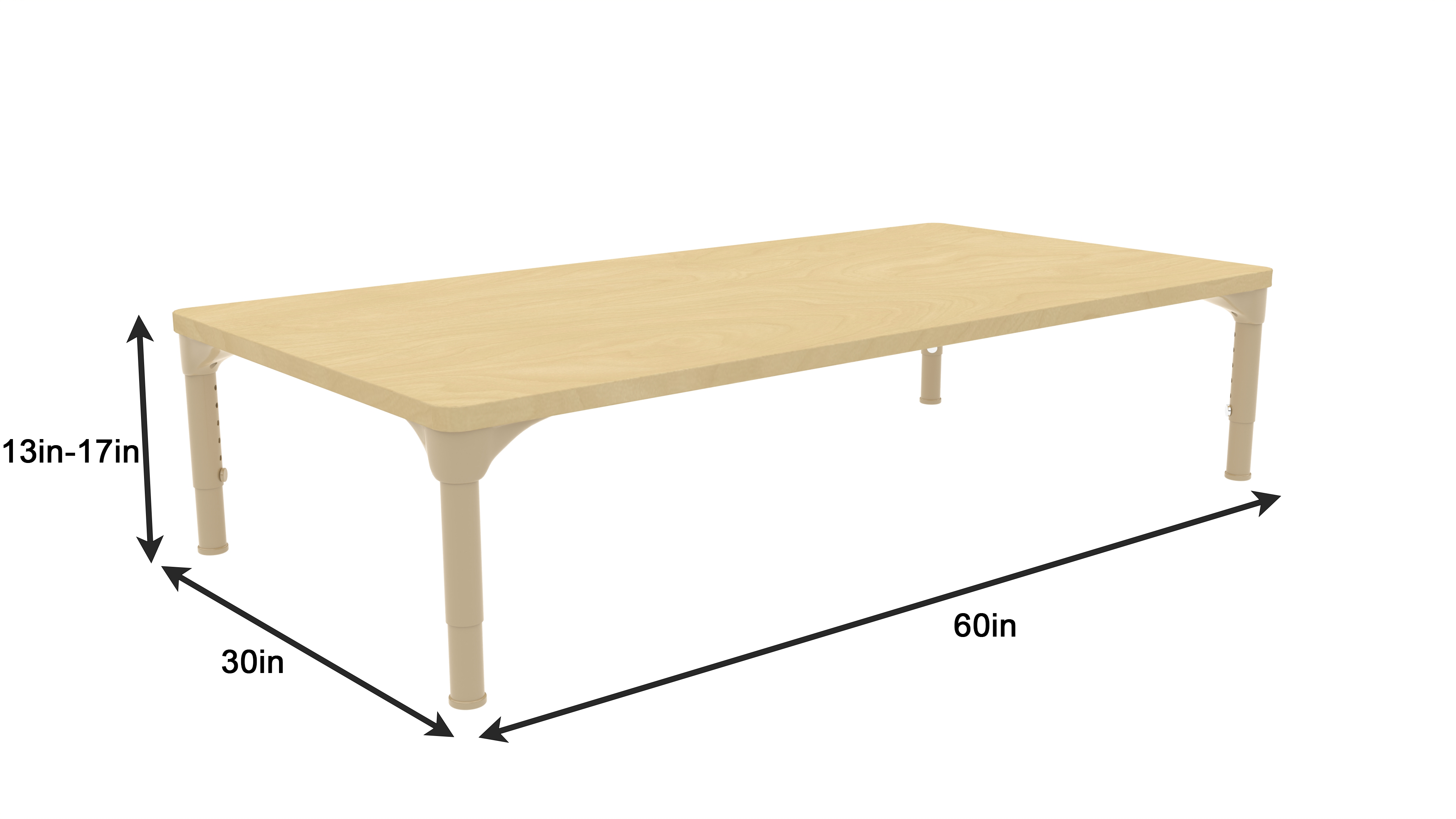 Rectangular Adjustable Kids Table - Thumbnail 5