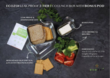 Load image into Gallery viewer, Stainless Steel Lunch Box, 2 Tier Leak Proof, 60 Oz
