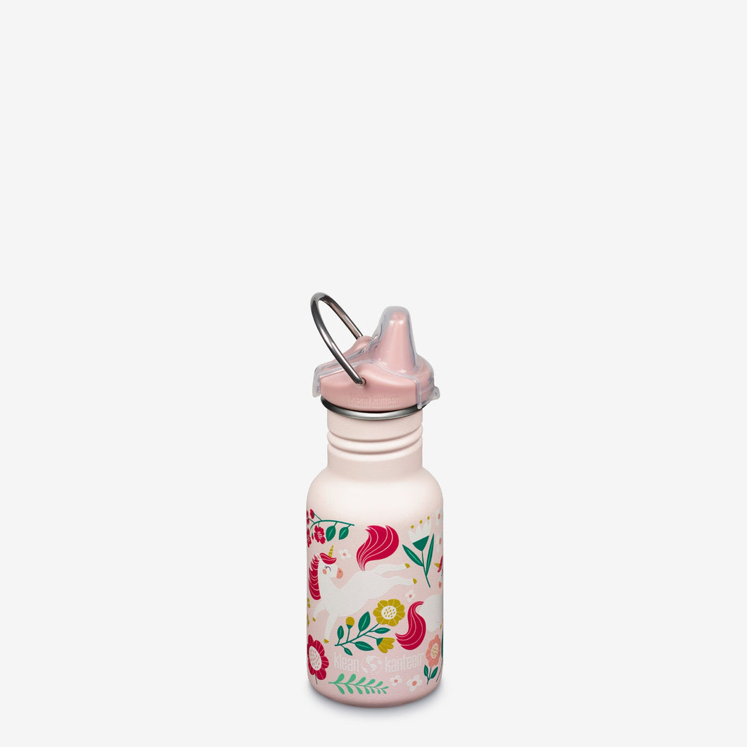 Klean Kanteen Kids’ Classic 12 oz Sippy Cup & Water Bottle – Non-Toxic & Eco-Friendly Hydration for Toddlers