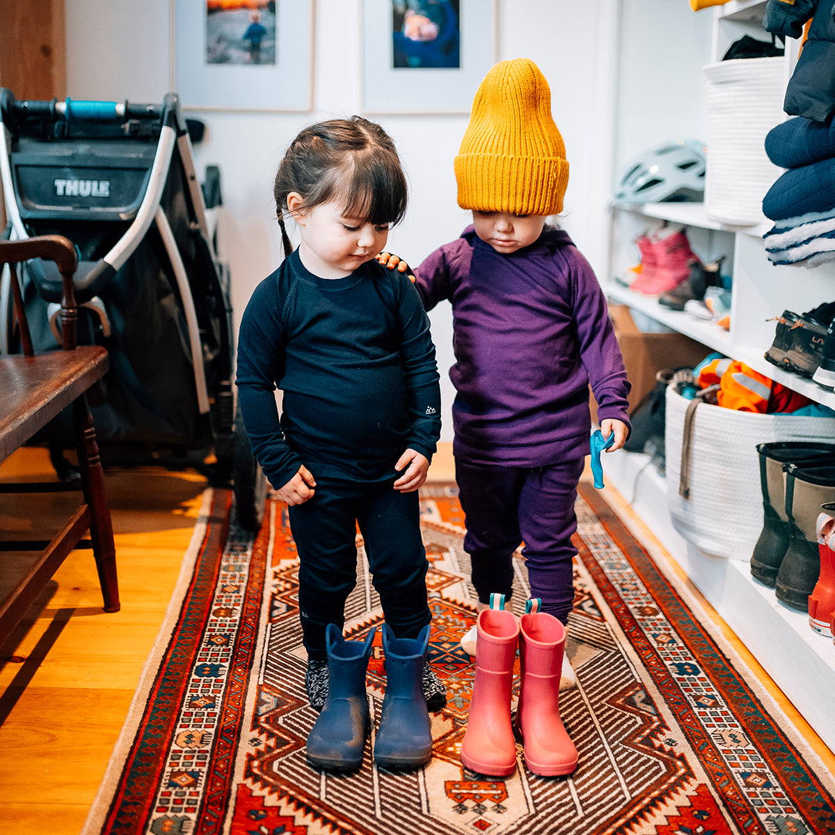 Kids Long Sleeve & Legging Set – 100% Merino Wool - Baselayer