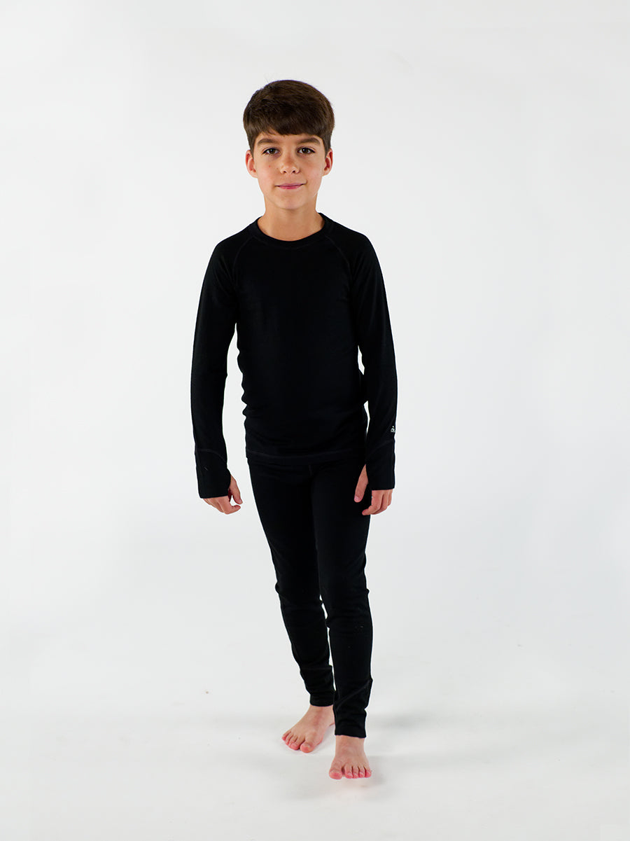 Kids Long Sleeve & Legging Set – 100% Merino Wool - Baselayer