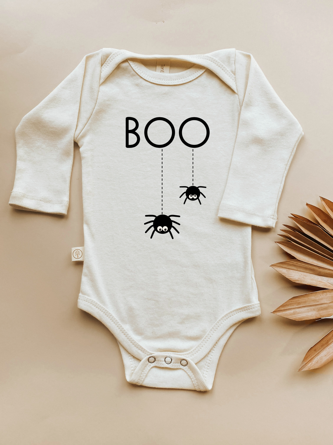 Boo Organic Cotton Baby Bodysuit – Long Sleeve, 0–24M
