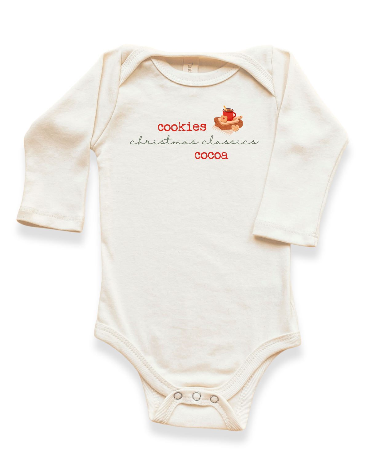Cookies, Christmas Classics, Cocoa Organic Cotton Baby Bodysuit – Long Sleeve, 0–18M