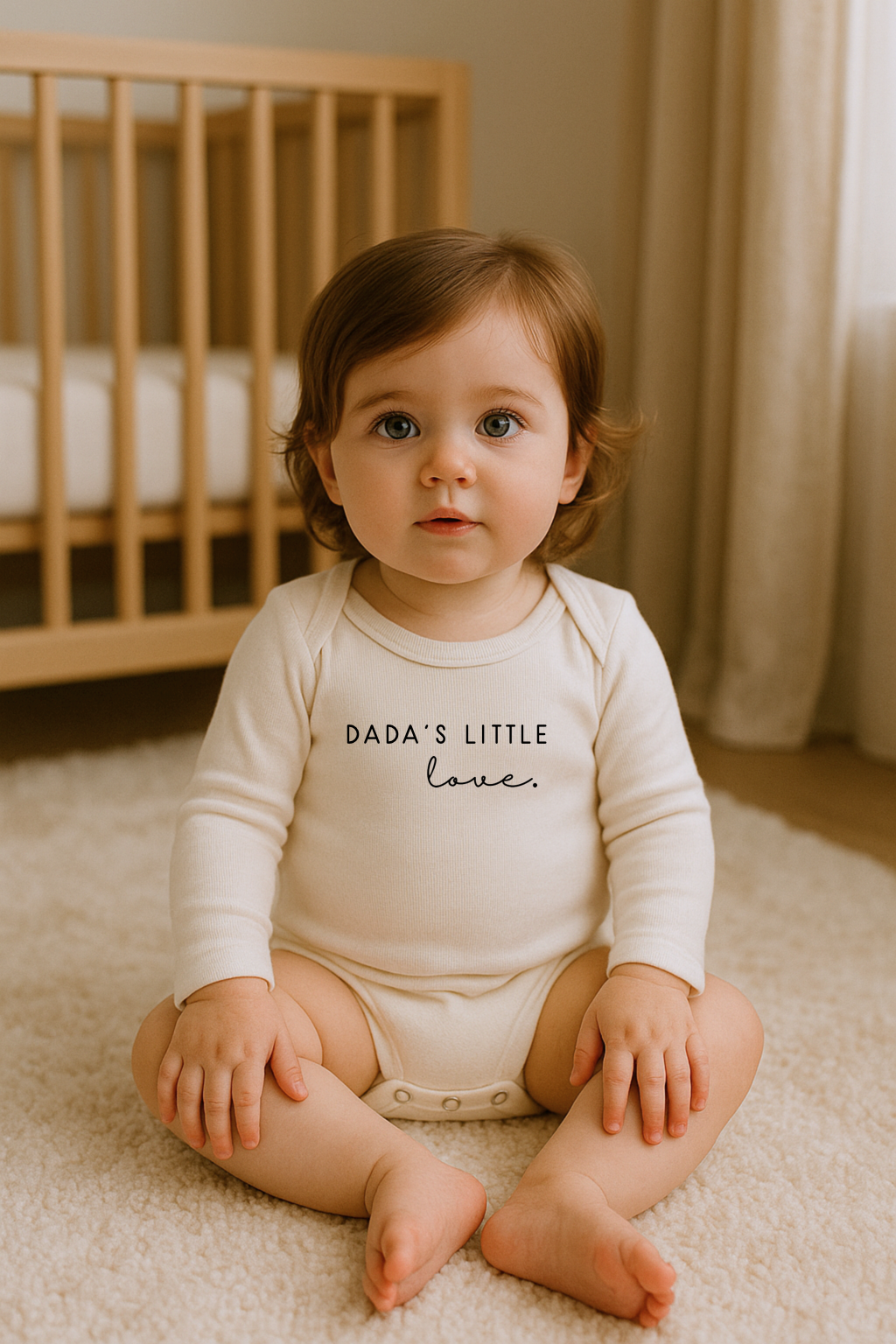 Dada’s Little Love Organic Cotton Baby Bodysuit – Long Sleeve, 0–24M
