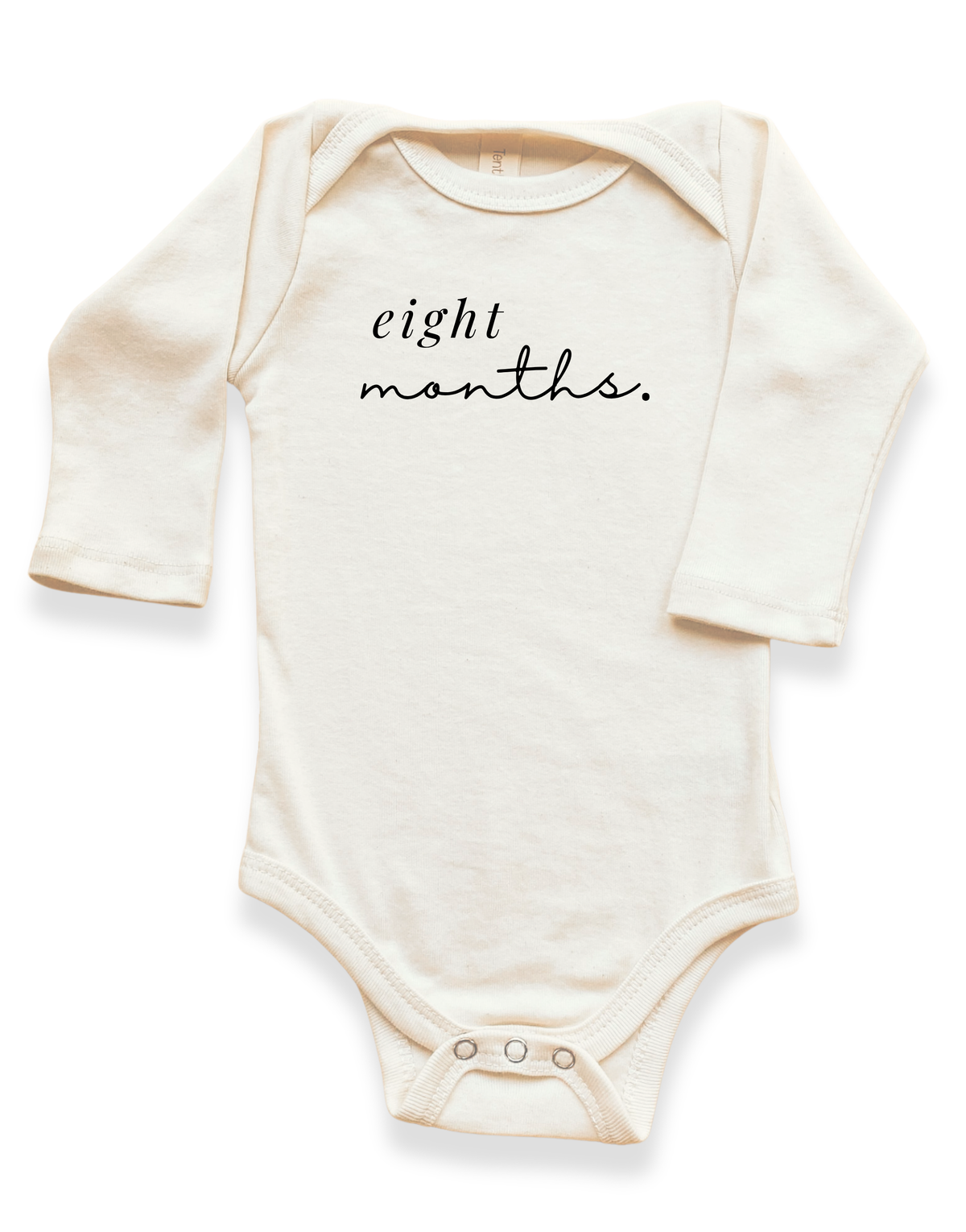 Monthly Milestones Organic Cotton Baby Bodysuit – Long Sleeve, Months 1–12, 0–24M